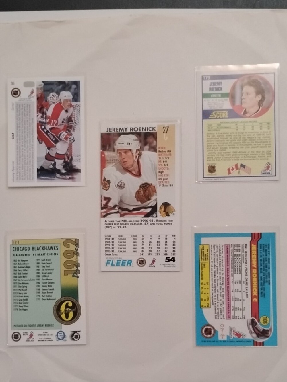 Jeremy Roenick Rookie Card / Hockey Trading Card Collection - Picture 8 of 14